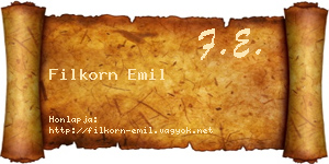 Filkorn Emil névjegykártya